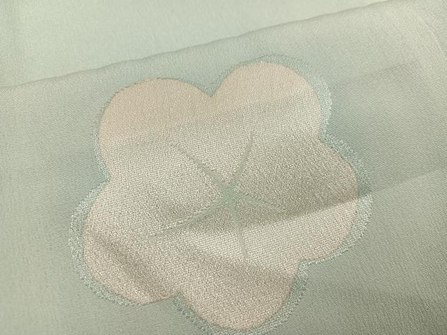 平和屋着物●長襦袢　無双仕立て　梅地紋　正絹　逸品　未使用　AABI6272ph