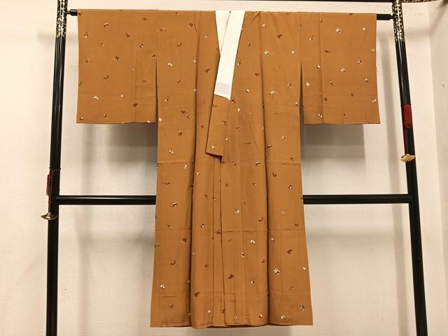 平和屋着物●長襦袢　無双仕立て　玩具文　金彩　正絹　逸品　AABI6273ph