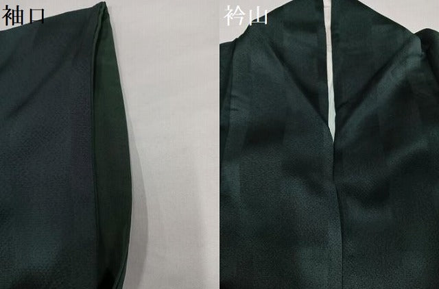 平和屋着物●西陣　京都友禅作家集団　名門　倉染匠　一乃倉　色無地　燿変蝋纈　市松地紋　革色　正絹　逸品　AABI6275ph