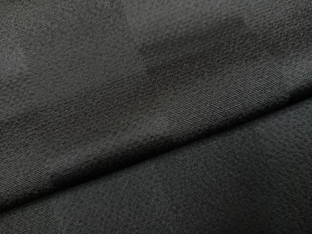 平和屋着物●西陣　京都友禅作家集団　名門　倉染匠　一乃倉　色無地　燿変蝋纈　市松地紋　革色　正絹　逸品　AABI6275ph
