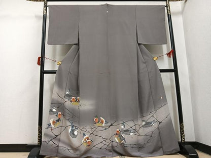平和屋着物●本加賀友禅作家　木村州宏　色留袖　鴛鴦文　正絹　逸品　AABI6276ph
