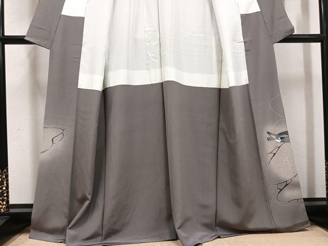 平和屋着物●本加賀友禅作家　木村州宏　色留袖　鴛鴦文　正絹　逸品　AABI6276ph