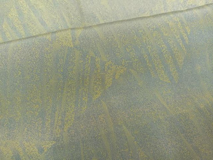 平和屋着物●長襦袢　無双仕立て　宇治茶の葉染　霞文　反端付き　正絹　逸品　AABI6286ph