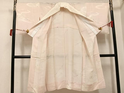 平和屋着物●長襦袢　無双仕立て　枝花文　正絹　逸品　AABI6287ph