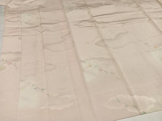 平和屋着物●長襦袢　無双仕立て　枝花文　正絹　逸品　AABI6287ph