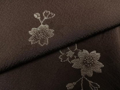 平和屋着物●上質な小紋　舞桜文　銀糸　正絹　逸品　未使用　AABI6288ph