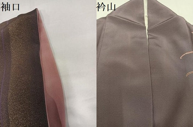 平和屋着物●訪問着　友禅　御所車文　金銀彩　正絹　逸品　AABI6295ph