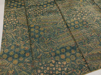 平和屋着物●本場大島紬　染大島　草花文　正絹　逸品　AABI6297ph