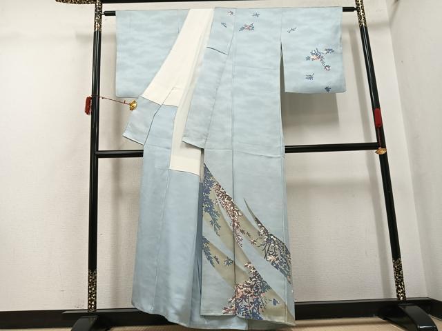 平和屋着物●訪問着　作家物　三辻与四昭　草木文　正絹　逸品　AABI6300ph