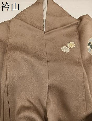 平和屋着物●訪問着　刺繍　花鳥更紗唐草文　暈し染め　正絹　逸品　AABI6301ph