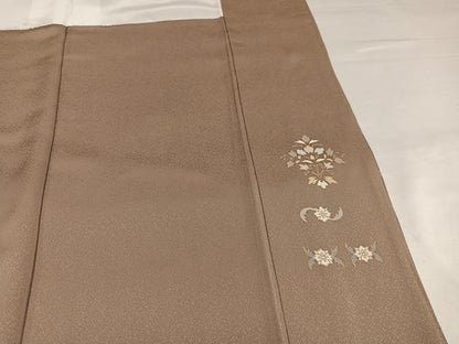 平和屋着物●訪問着　刺繍　花鳥更紗唐草文　暈し染め　正絹　逸品　AABI6301ph