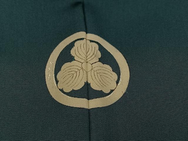 平和屋着物●男性　色紋付・羽織セット　御召茶色　正絹　逸品　AABI6306ph