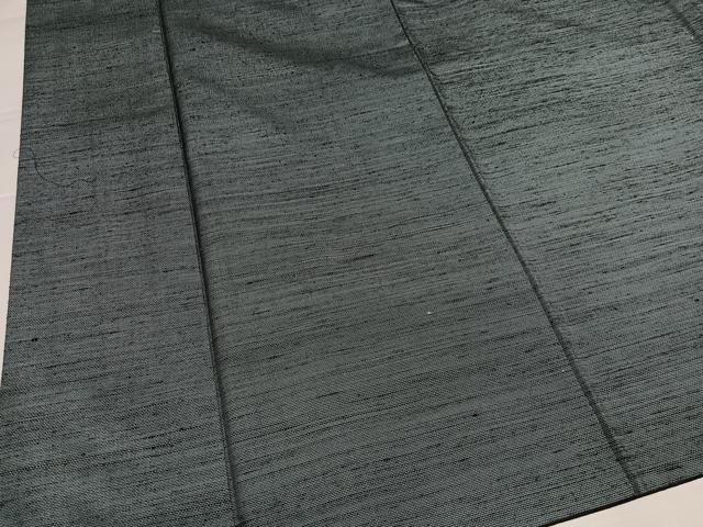 平和屋着物●男性　紬　アンサンブル　色無地　山鳩色　正絹　逸品　AABI6307ph