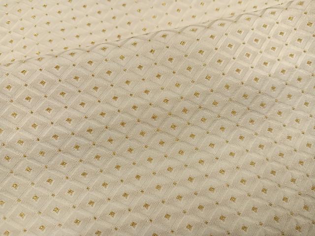 平和屋着物●男性　白紋付・羽織セット　菱　金糸　正絹　逸品　未使用　AABI6308ph