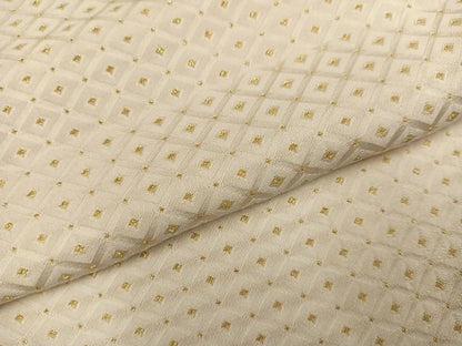 平和屋着物●男性　白紋付・羽織セット　菱　金糸　正絹　逸品　未使用　AABI6308ph