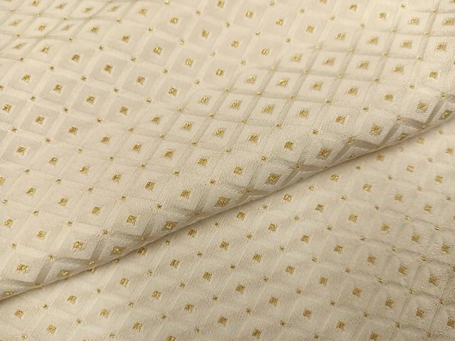 平和屋着物●男性　白紋付・羽織セット　菱　金糸　正絹　逸品　未使用　AABI6308ph