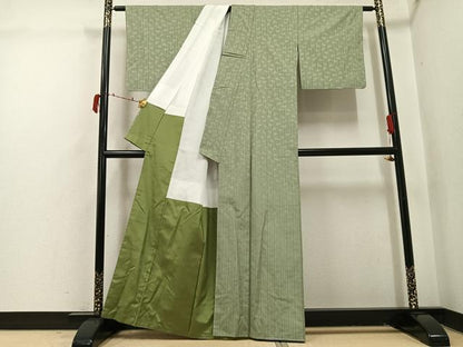 平和屋着物●お召　兎　正絹　逸品　未使用　AABI6311ph