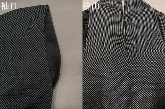 平和屋着物●上質な小紋　間道　正絹　逸品　AABI6315ph