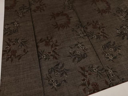平和屋着物●本場大島紬　カタス9マルキ　草花文　正絹　逸品　AABI6316ph