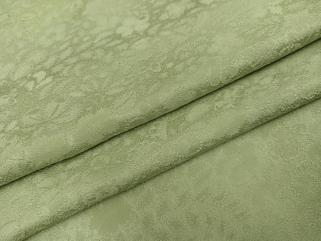 平和屋着物●上質な色無地　辻が花地紋　枯草色　さが美扱い　正絹　逸品　未使用　AABI6317ph