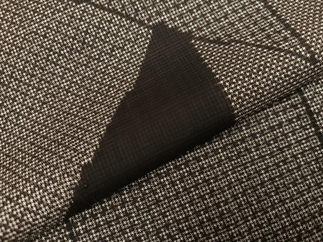 平和屋着物●本場大島紬　一元7マルキ　幾何学文様　正絹　逸品　AABI6318ph