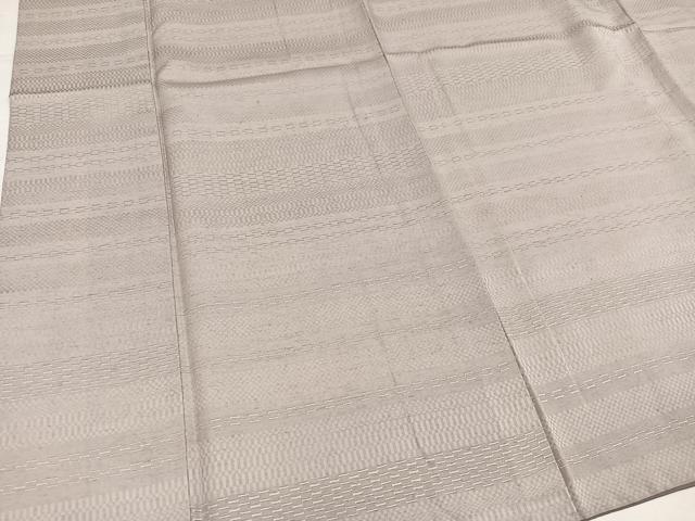平和屋着物●ロートン織　道屯織　紬　練色　正絹　逸品　AABI6319ph
