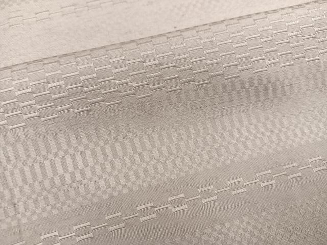 平和屋着物●ロートン織　道屯織　紬　練色　正絹　逸品　AABI6319ph