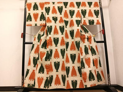 平和屋着物●上質な紬　干物　正絹　逸品　AABI6321ph