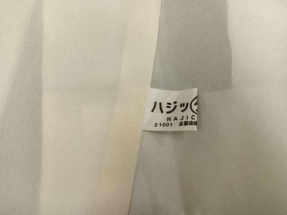 平和屋着物●上質な小紋　乱菊　黒地　ロング丈　正絹　逸品　AABI6322ph