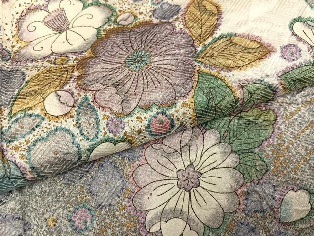 平和屋着物●訪問着　辻が花　絞り　暈し染め　金彩　正絹　逸品　AABI6323ph