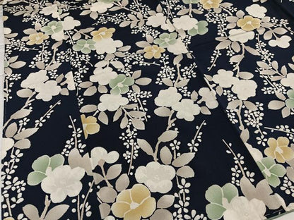 平和屋着物●上質な小紋　枝花文　正絹　逸品　未使用　AABI6326ph