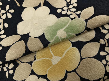 平和屋着物●上質な小紋　枝花文　正絹　逸品　未使用　AABI6326ph