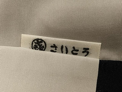 平和屋着物●藍造り国選定無形文化財　藍師・佐藤昭人　小紋　本藍　型染め　花唐草文　正絹　逸品　未使用　AABI6329ph