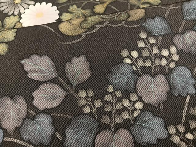 平和屋着物●金彩作家　堀陽一朗　訪問着　ろうけつ染　草花文　金彩　正絹　逸品　AABI6330ph