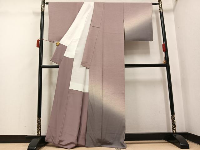平和屋着物●訪問着　墨流し文様　暈し染め　正絹　逸品　AABI6333ph