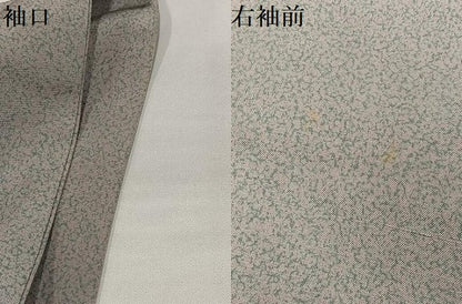 平和屋着物●石川県指定無形文化財　牛首紬　白山工房　手織り　訪問着　草花文　金彩　正絹　逸品　AABI6334ph