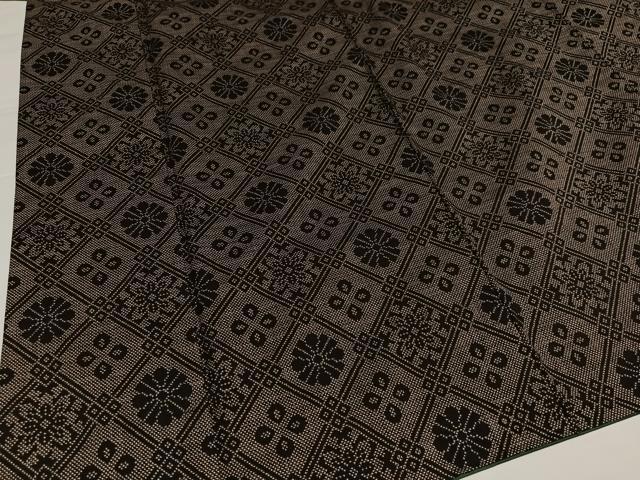 平和屋着物●本場大島紬　一元7マルキ　花菱文　正絹　逸品　AABI6335ph