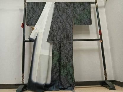 平和屋着物●本場大島紬　訪問着　カタス9マルキ　花尽くし　正絹　逸品　未使用　AABI6336ph