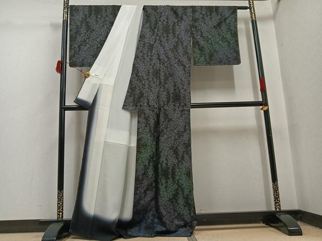 平和屋着物●本場大島紬　訪問着　カタス9マルキ　花尽くし　正絹　逸品　未使用　AABI6336ph