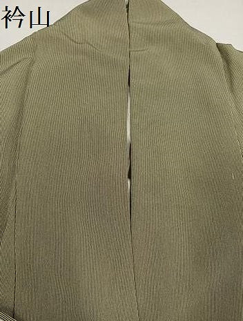 平和屋着物●小紋師　高津良治　江戸小紋　万筋　海松色×白橡色　正絹　逸品　AABI6337ph