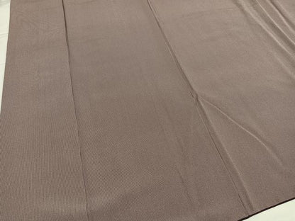 平和屋着物●小紋師　高津良治　江戸小紋　万筋　紫鳶色×象牙色　正絹　逸品　AABI6338ph