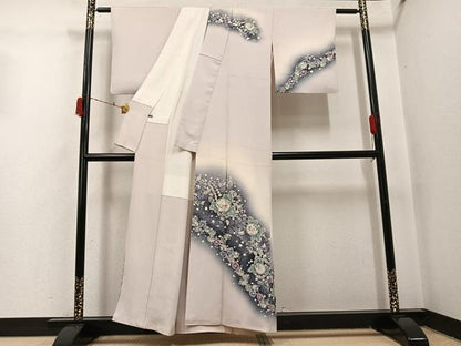 平和屋着物●越後十日町の一流染匠　桐屋・翠山工房　訪問着　辻が花　絞り　暈し染め　正絹　逸品　AABI6339ph