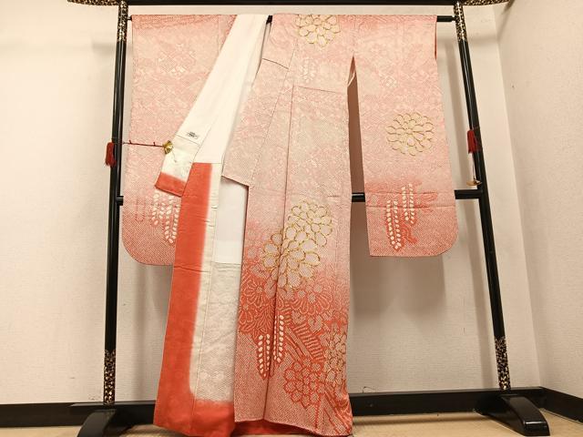 平和屋着物●豪華振袖　駒刺繍　絞り　花尽くし　暈し染め　やまと誂製　正絹　逸品　AABI6345ph