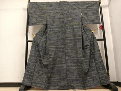 平和屋着物●上質な紬　楓文　正絹　逸品　未使用　AABI6349ph