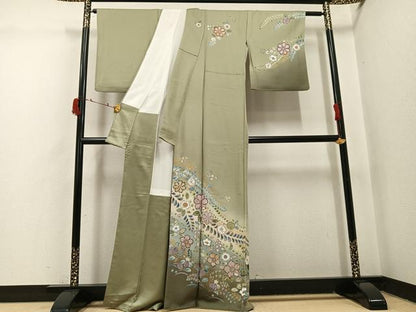平和屋着物●訪問着　辻が花　暈し染め　金彩　正絹　逸品　AABI6355ph