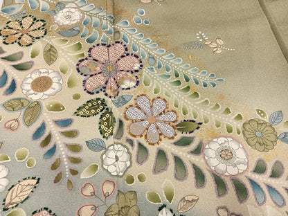 平和屋着物●訪問着　辻が花　暈し染め　金彩　正絹　逸品　AABI6355ph