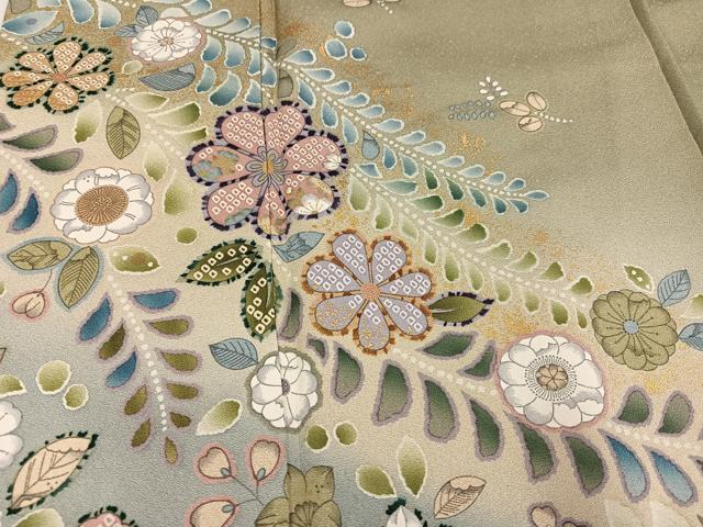 平和屋着物●訪問着　辻が花　暈し染め　金彩　正絹　逸品　AABI6355ph