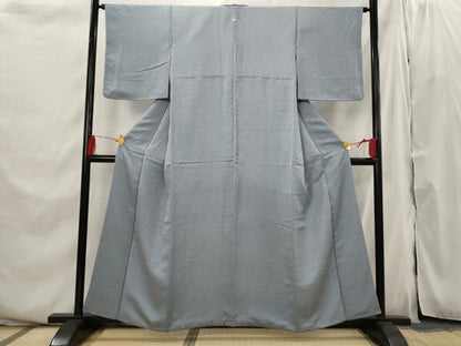 平和屋着物■上質な色無地 霞地紋 薄花色 正絹 逸品 AABI6365st