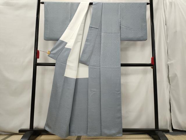 平和屋着物■上質な色無地 霞地紋 薄花色 正絹 逸品 AABI6365st