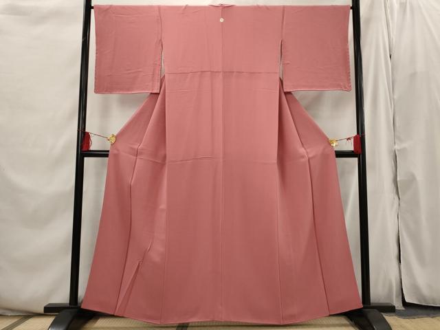 平和屋着物■上質な色無地　紋意匠　今様色　正絹　逸品　AABI6366st 平和屋着物□上質な色無地 紋意匠 今様色 正絹 逸品 AABI6366st